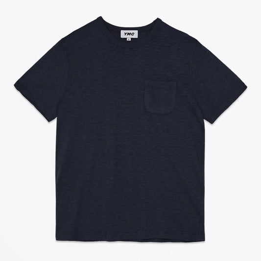 - Cotton Pocket T-Shirt - Navy