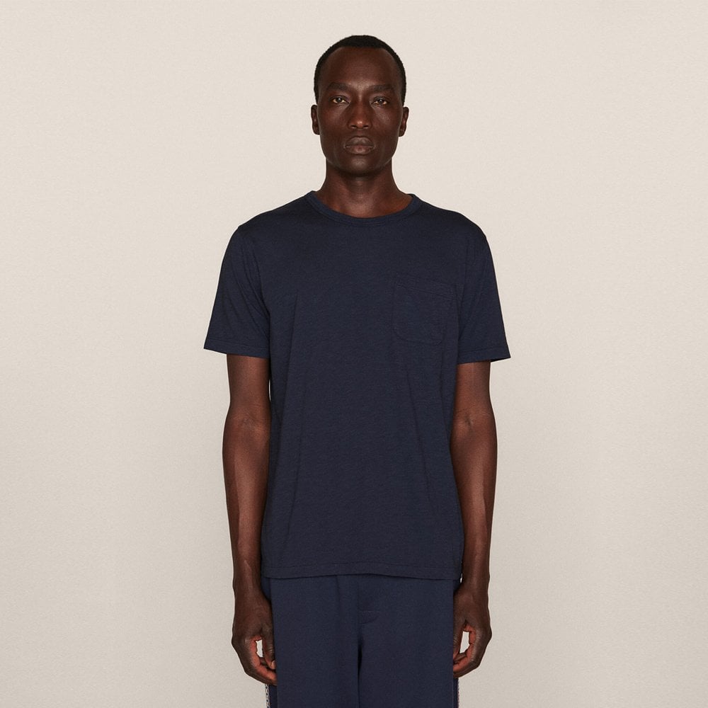 - Cotton Pocket T-Shirt - Navy