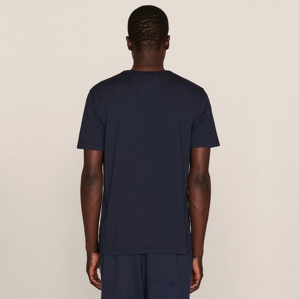 - Cotton Pocket T-Shirt - Navy