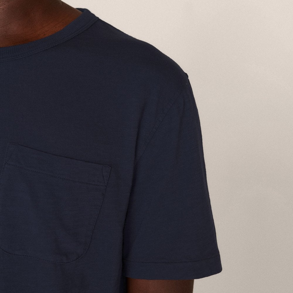 - Cotton Pocket T-Shirt - Navy