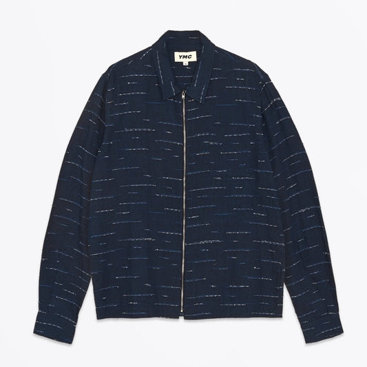 - Bowie - Zip Front Shirt - Indigo