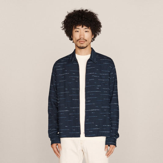 - Bowie - Zip Front Shirt - Indigo