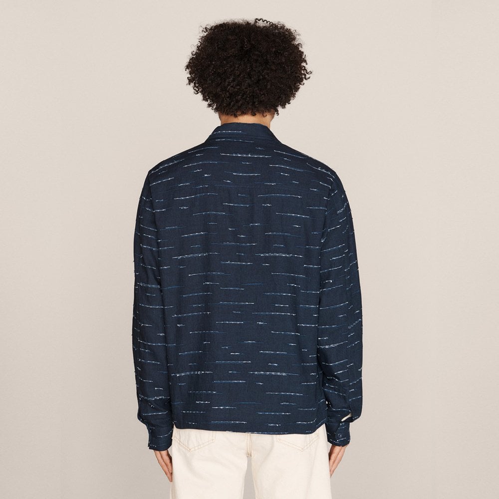 - Bowie - Zip Front Shirt - Indigo