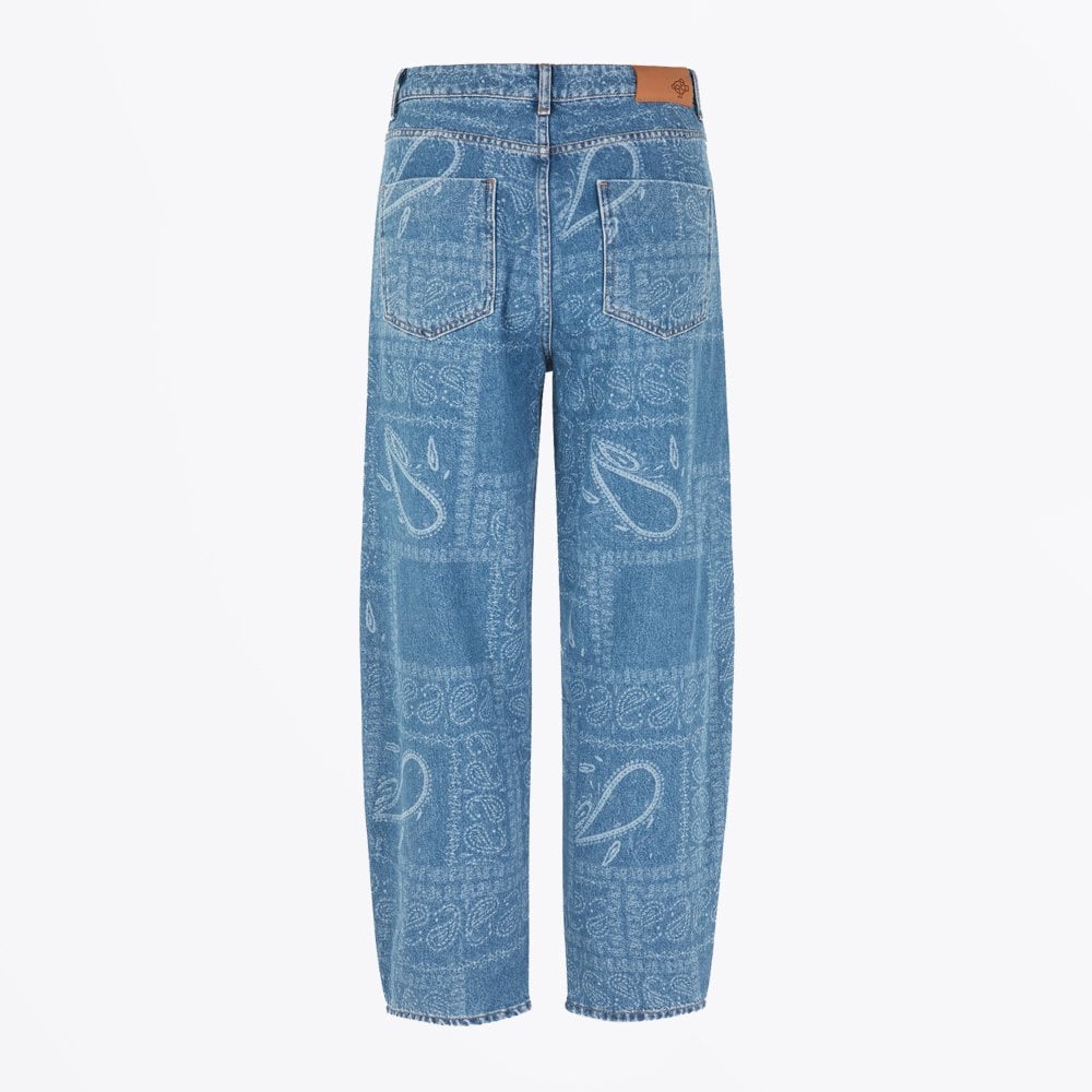 JUST Female - - Paisley Print Denim Jeans - Blue – MR & MRS STITCH.COM