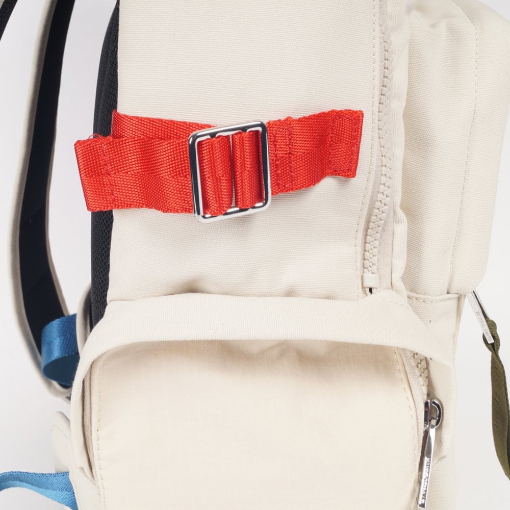 - Recycled-Polyester Canvas Backpack - Off-White