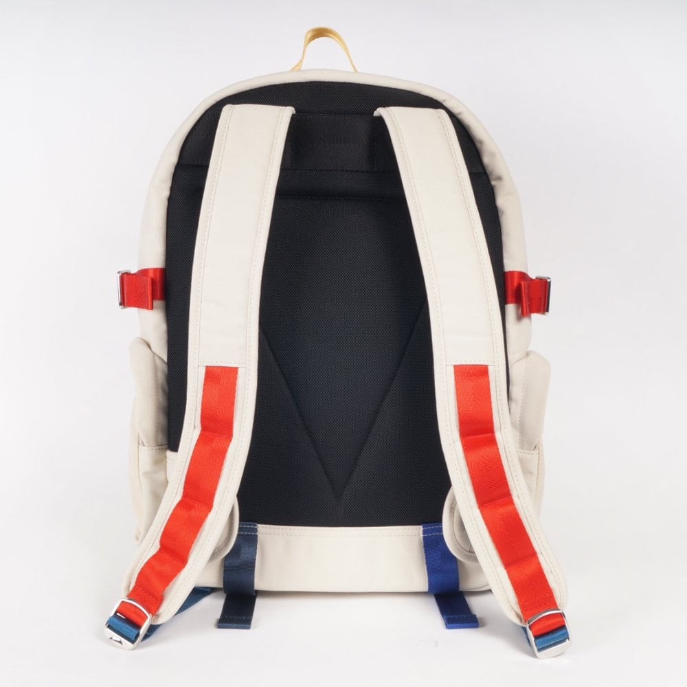 - Recycled-Polyester Canvas Backpack - Off-White