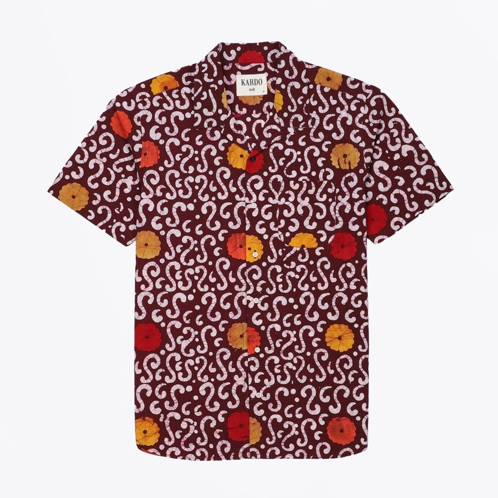 Kardo - Lamar Print Shirt - Burgundy/Multi