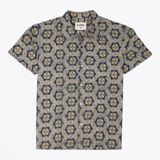 - Chintan Geometric Print - Blue