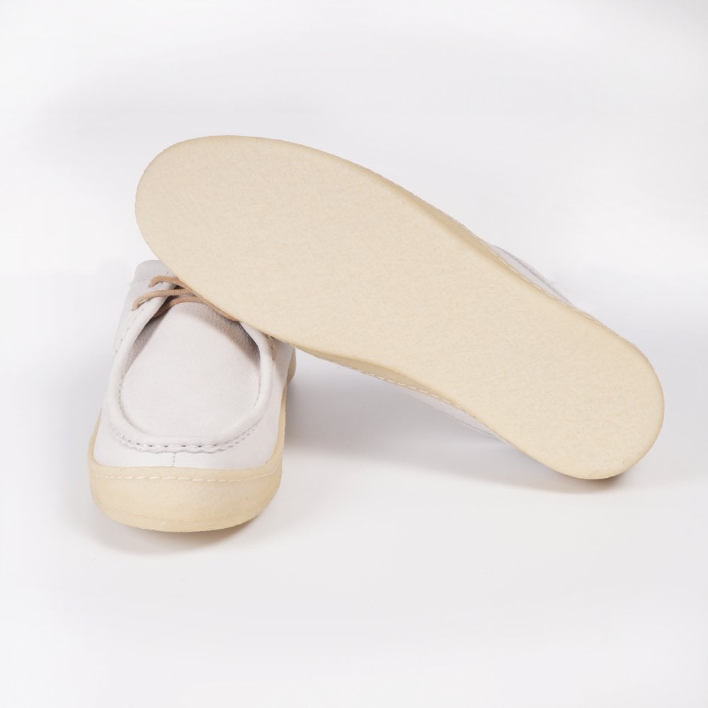 - Pebble Suede Leather Moccasin - Off-White