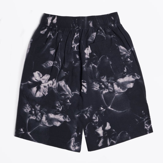- Odoru Hana - Floral Print Shorts - Black/White