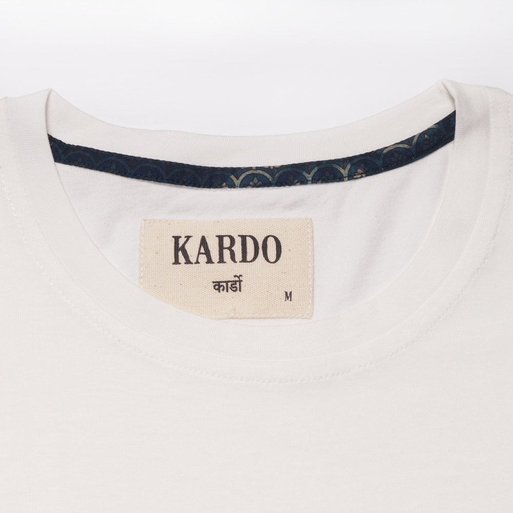 Kardo Floral Print Patch Pocket T-Shirt - White