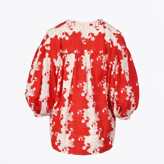 - Cherry Print Shirt - Red