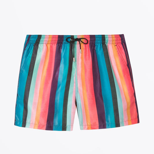 - 'Artist Stripe' Print Swim Shorts - Multi