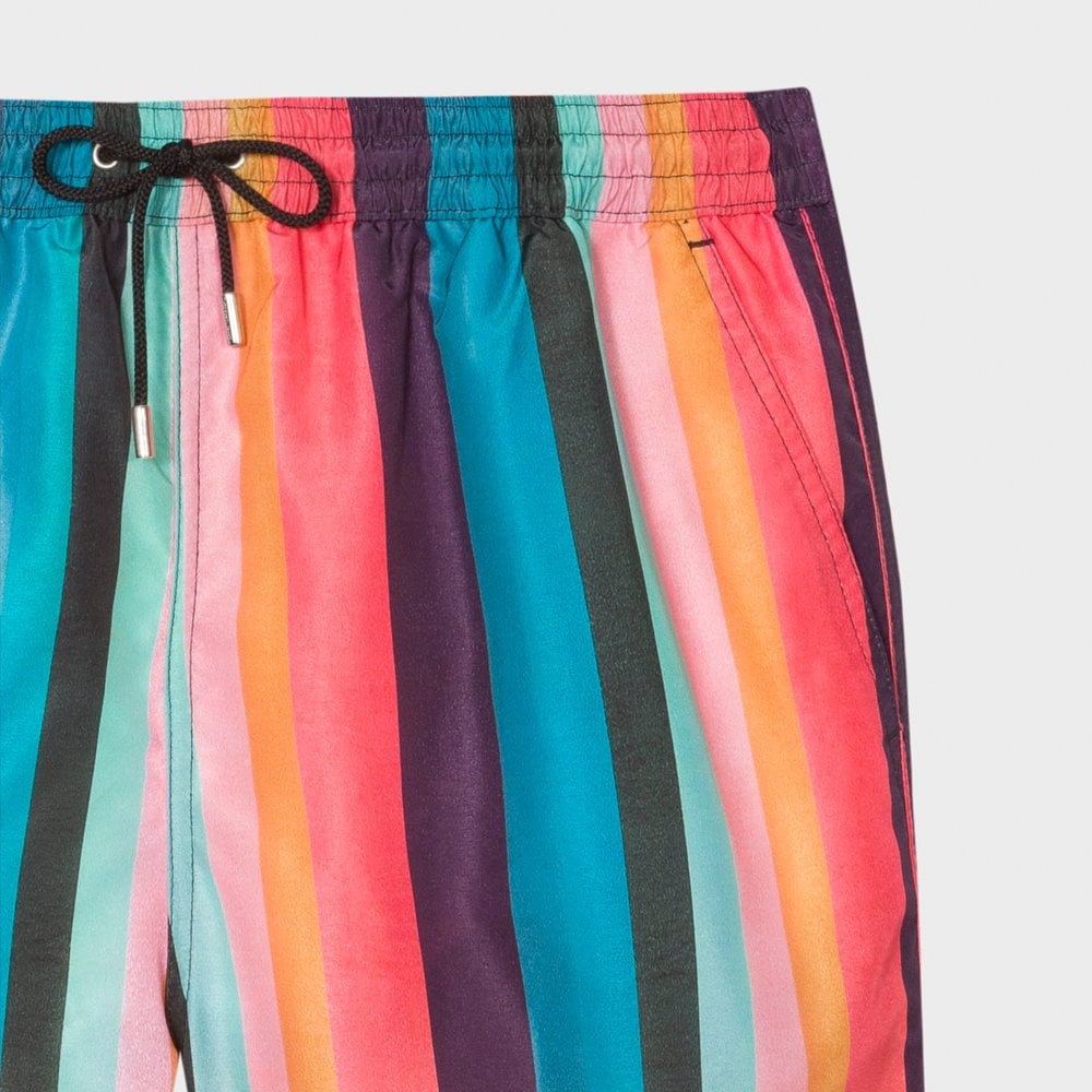 - 'Artist Stripe' Print Swim Shorts - Multi