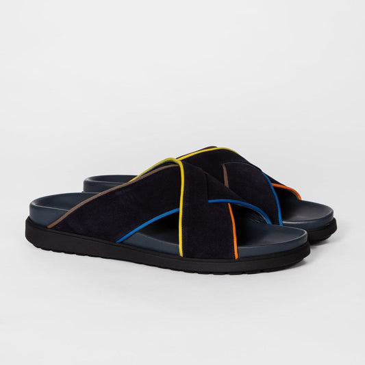 - Corsini Cross-Over Sandals - Dark Navy