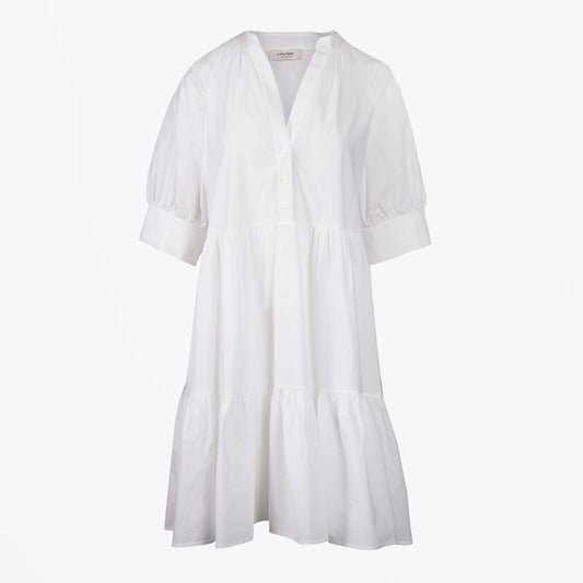 - Poplin Short Dress - White