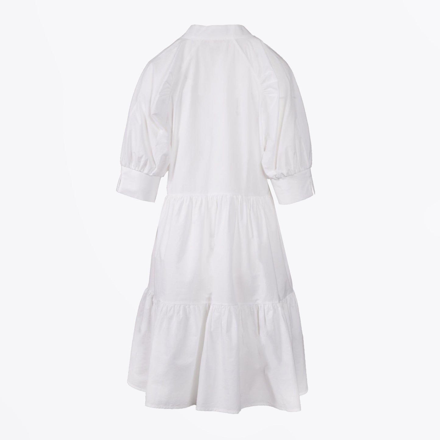 - Poplin Short Dress - White