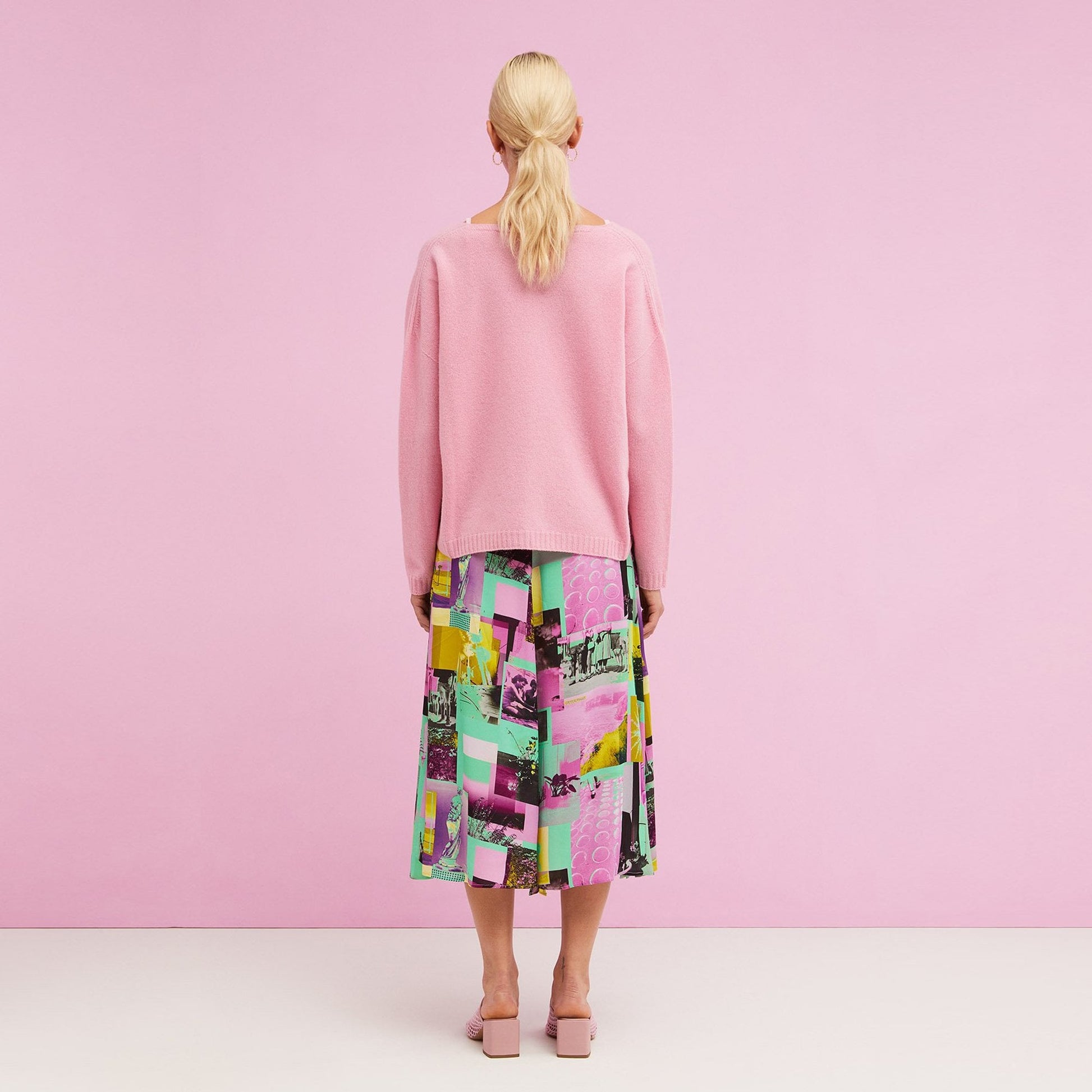 Ottod'Ame Wool-Cashmere Blend Pullover - Pink