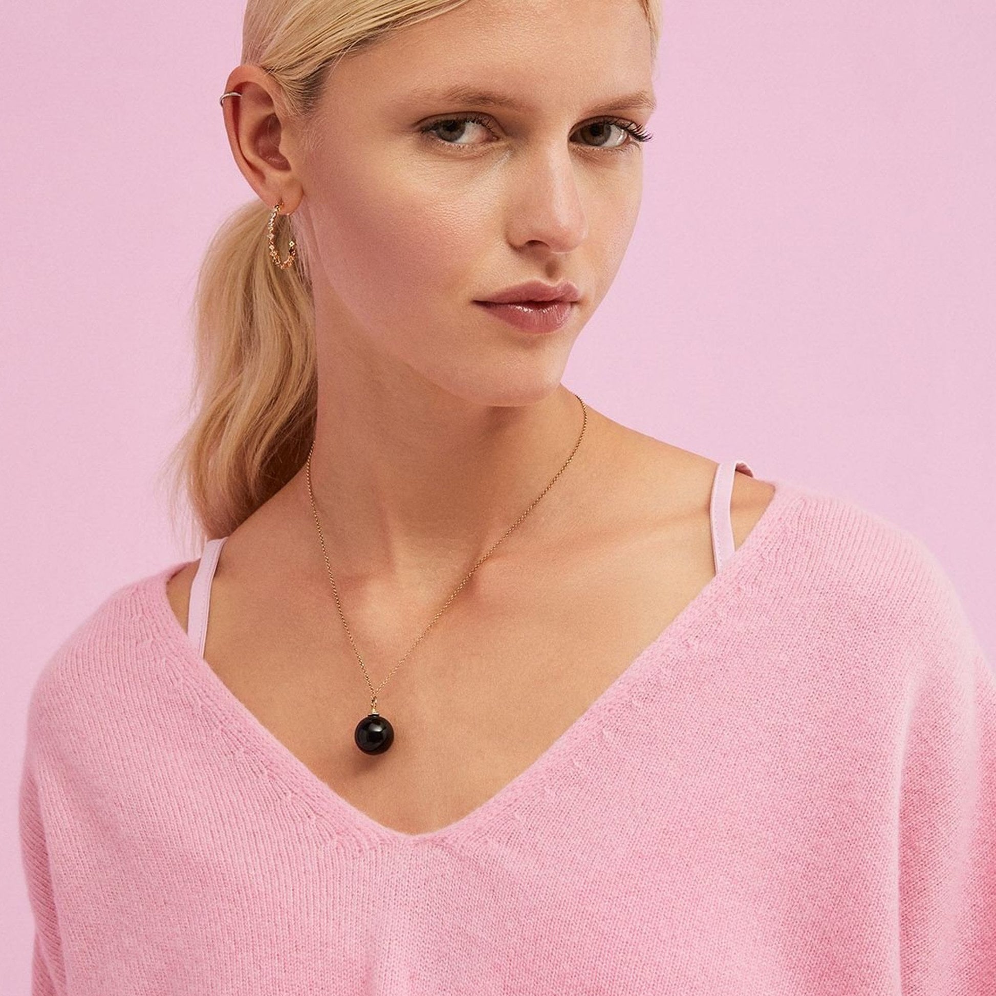 Ottod'Ame Wool-Cashmere Blend Pullover - Pink