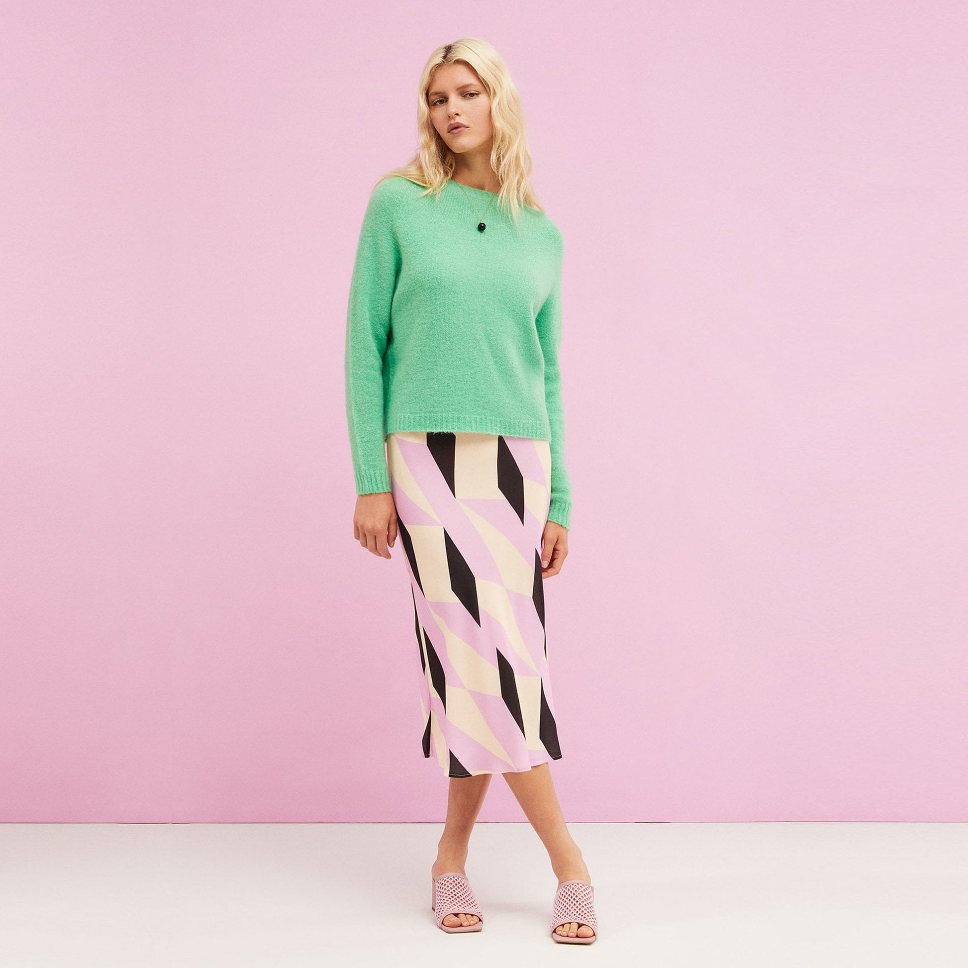 Ottod'Ame Mohair Blend Pullover - Green