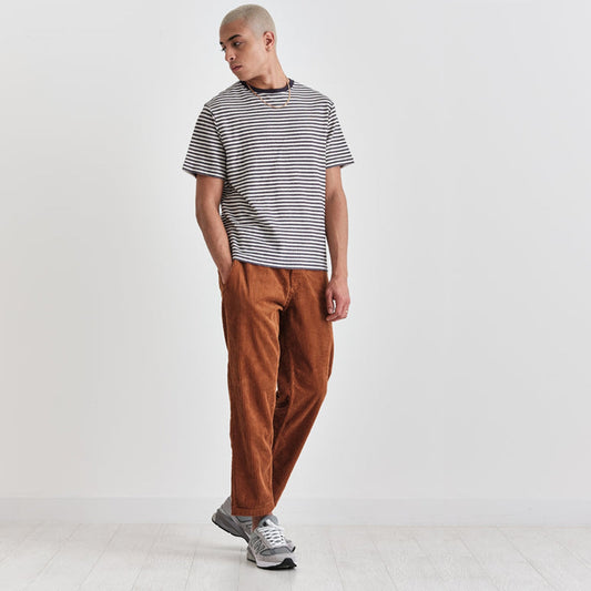 - Dean - Cotton Stripe T-Shirt - Navy/White