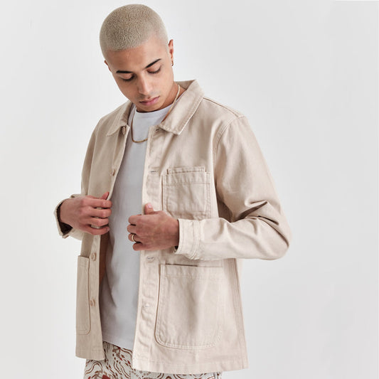 - Chet - Organic Cotton Jacket - Beige