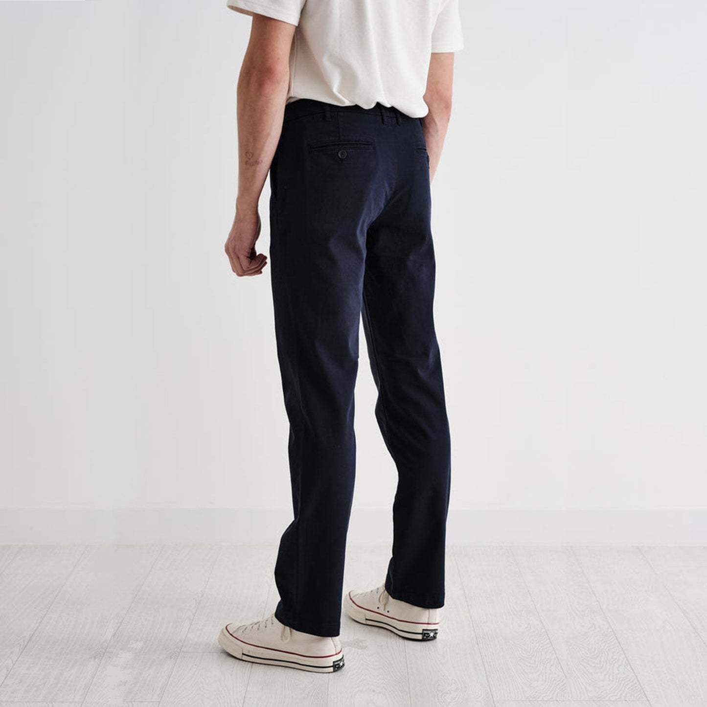 - Skye - Cotton Twill Trousers - Navy
