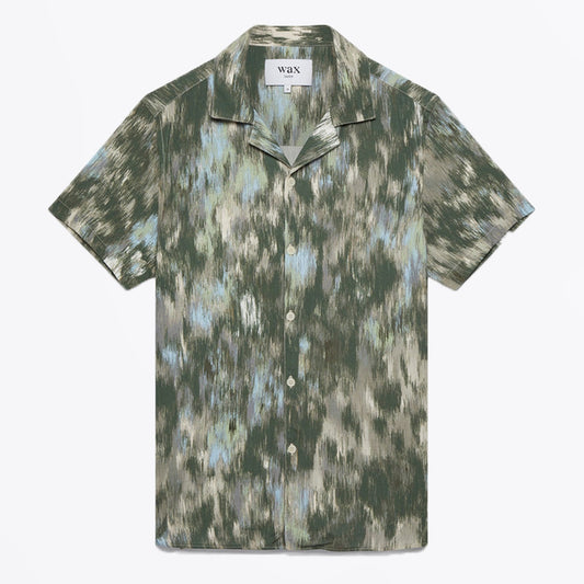 - Didcot - Watercolour Floral Shirt - Khaki