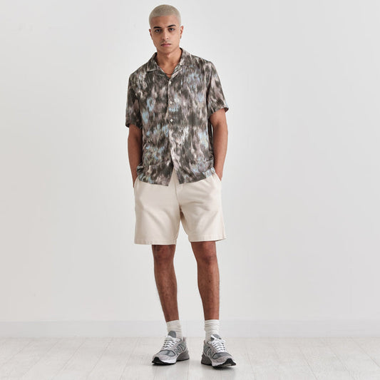 - Didcot - Watercolour Floral Shirt - Khaki