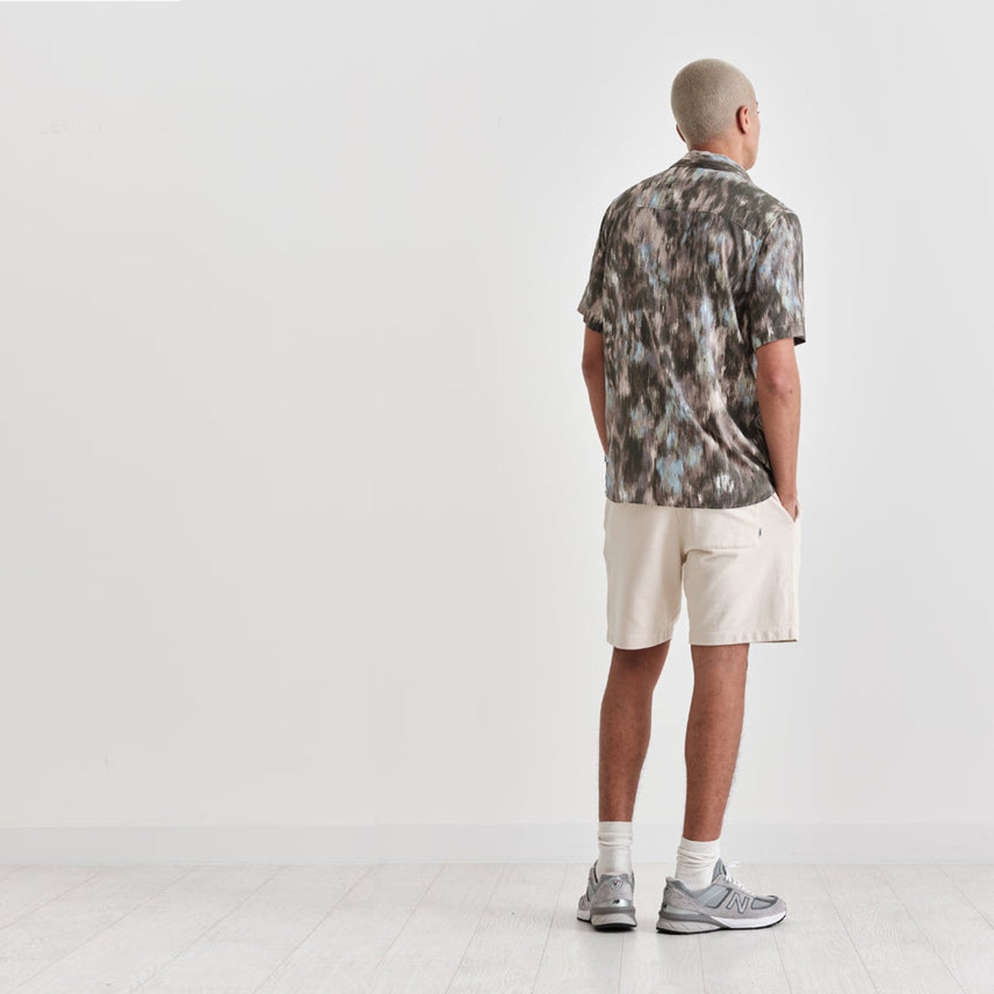 - Didcot - Watercolour Floral Shirt - Khaki