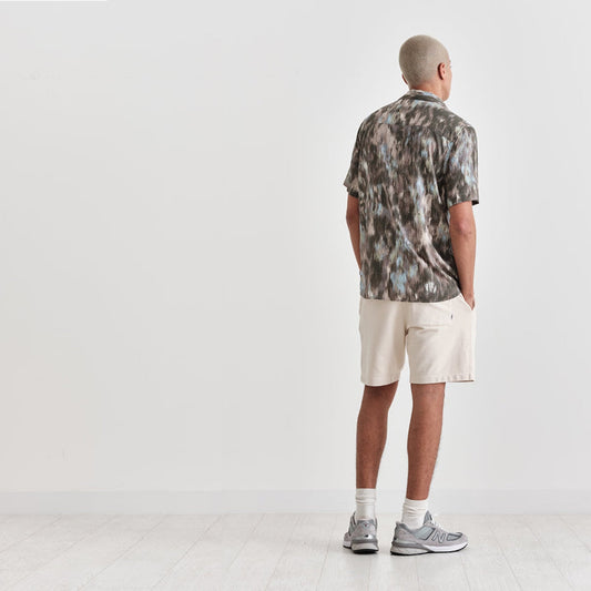 - Didcot - Watercolour Floral Shirt - Khaki