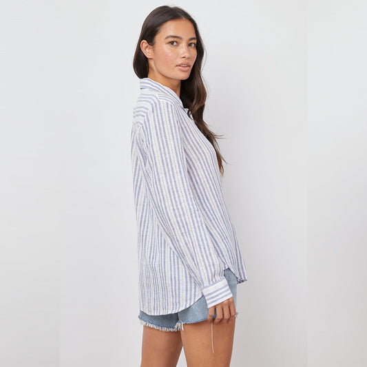 - Charli Stripe Shirt - Catalina Blue Stripe