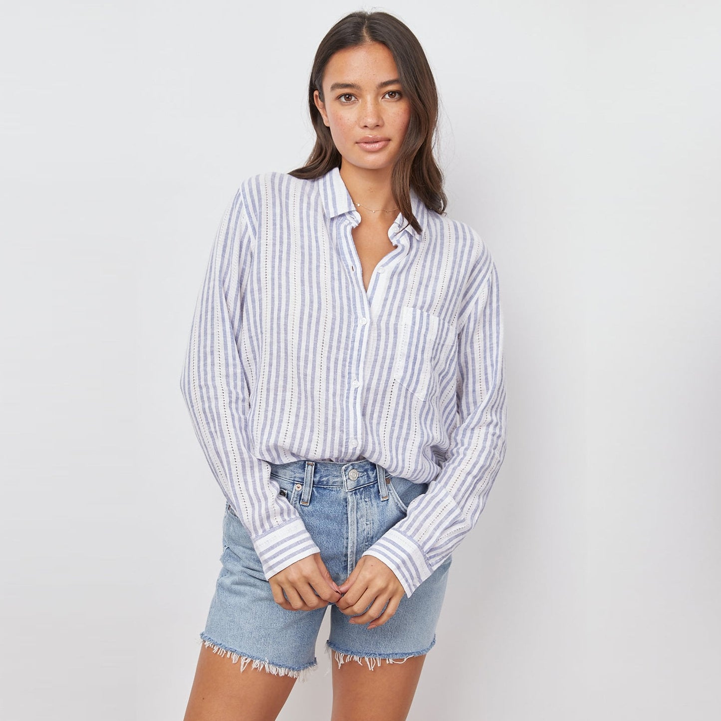 - Charli Stripe Shirt - Catalina Blue Stripe