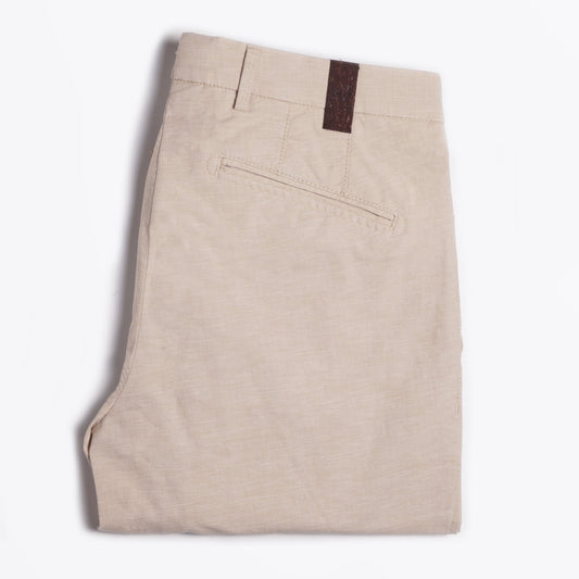 - Cetus - Cotton/Linen Blend Trouser - Ecru