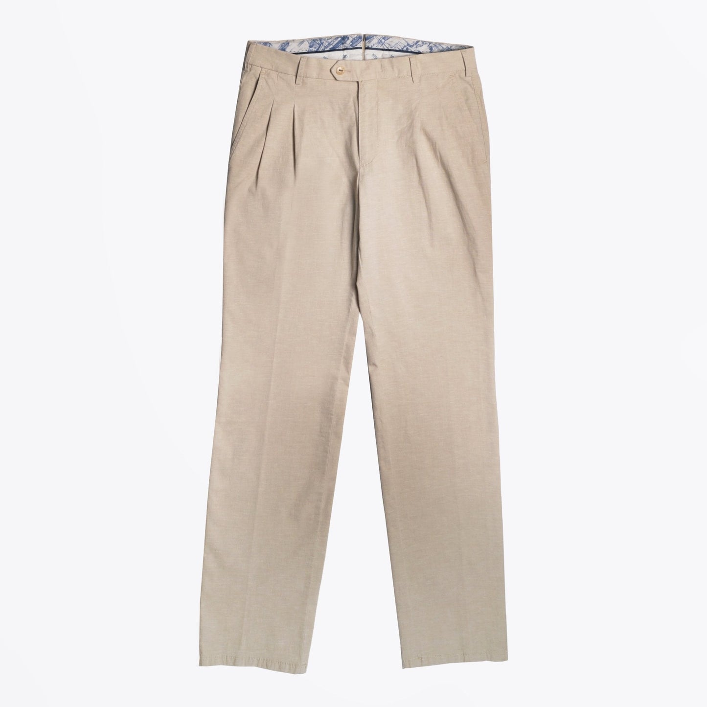- Cetus - Cotton/Linen Blend Trouser - Ecru