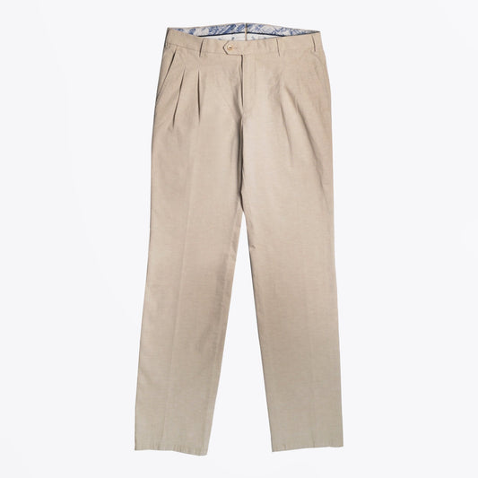- Cetus - Cotton/Linen Blend Trouser - Ecru