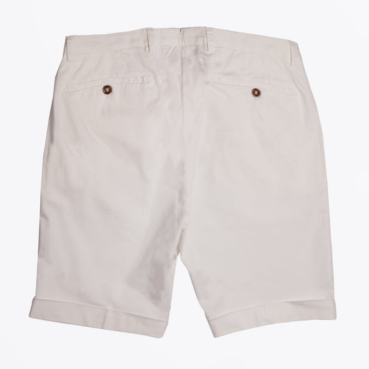 - Bermuda Turn-Up Shorts - White