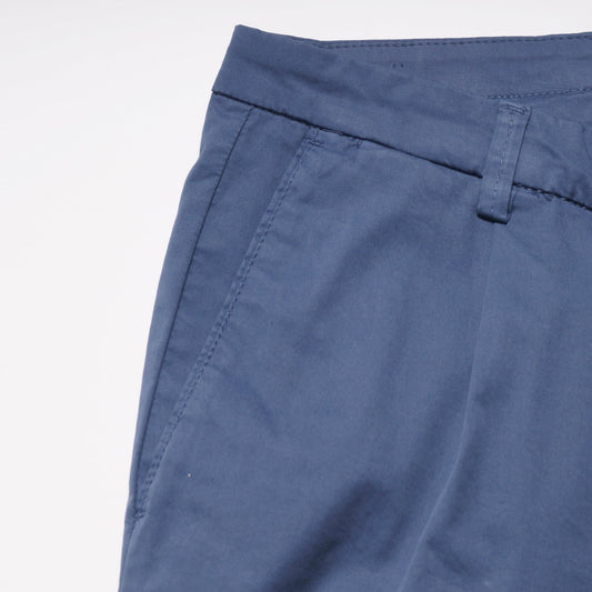 - Bermuda Turn-Up Shorts - Blue