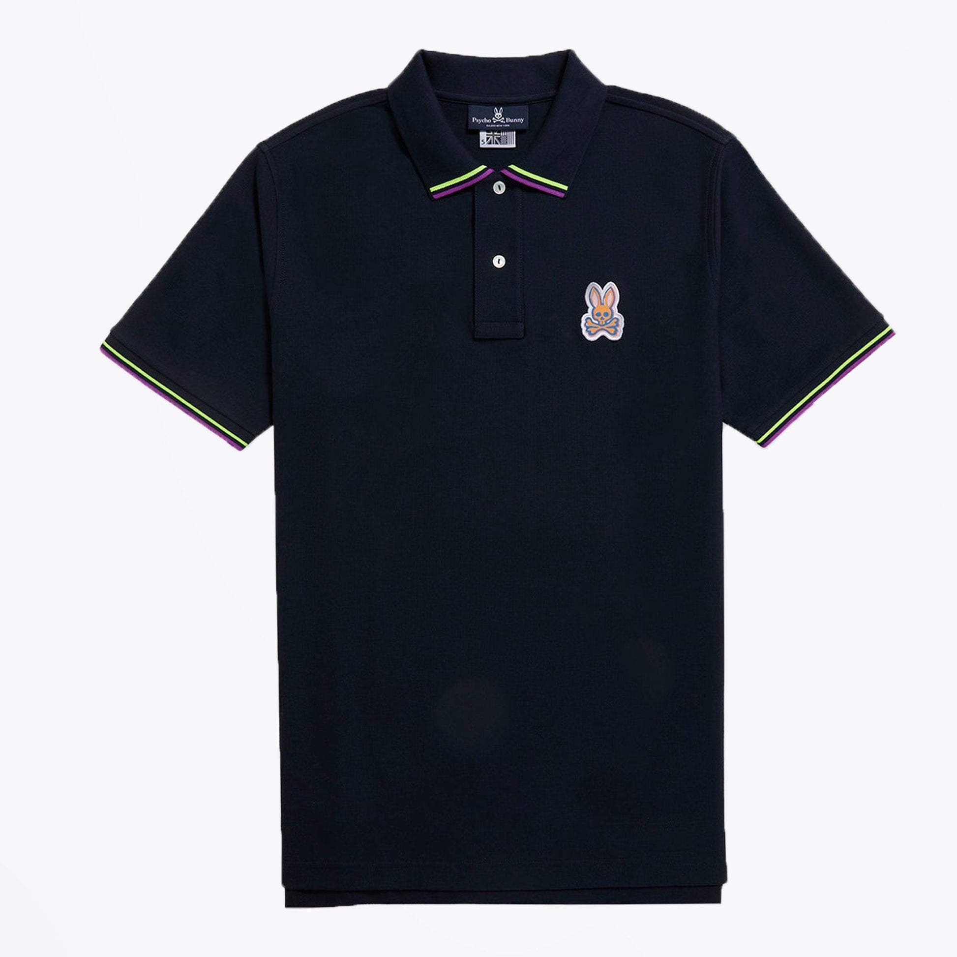 Psycho Noah - Cotton Polo Shirt - Navy