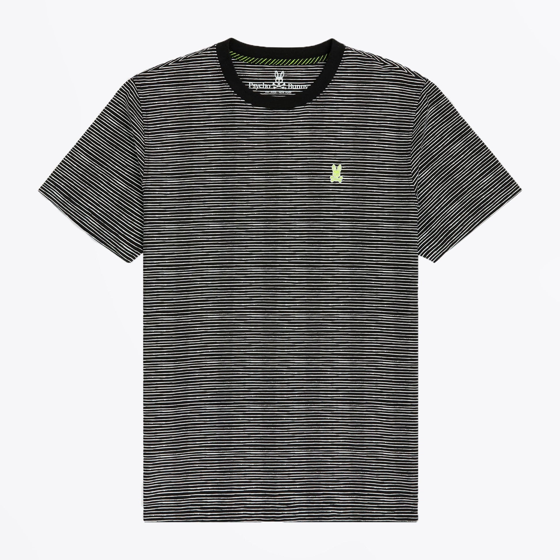 Psycho Lucas - Hand Drawn Stripe Tee - Black