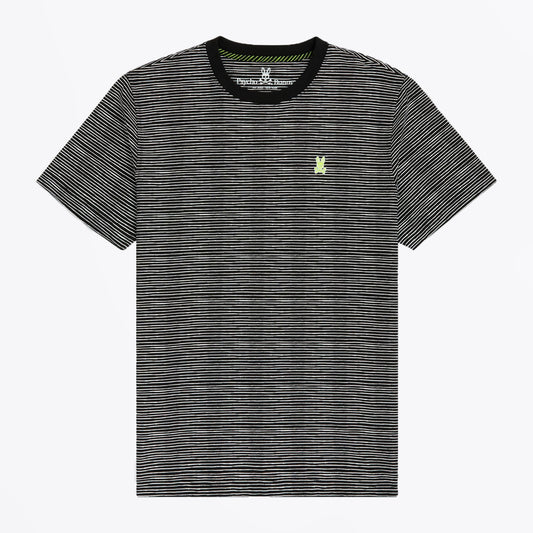 Lucas - Hand Drawn Stripe Tee - Black