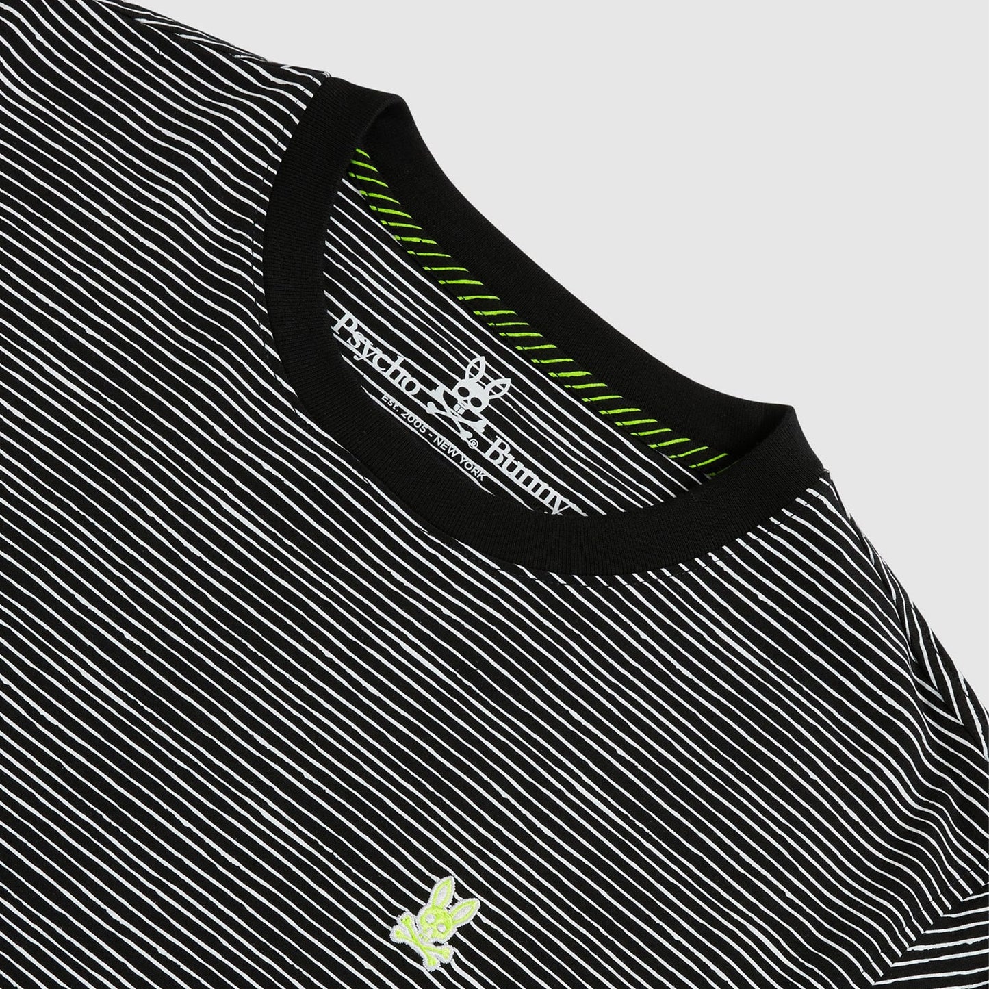 Lucas - Hand Drawn Stripe Tee - Black