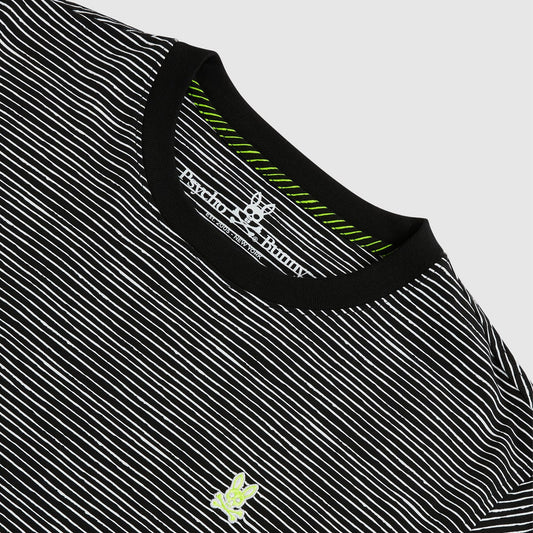 Lucas - Hand Drawn Stripe Tee - Black