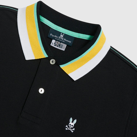 - Oliver - Neon Tipped Polo - Black