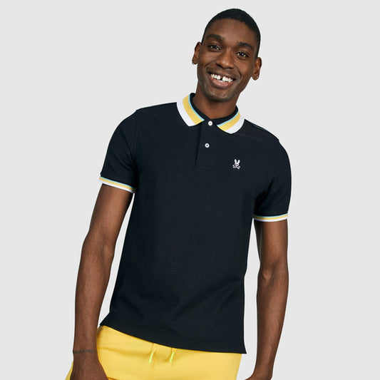 - Oliver - Neon Tipped Polo - Black