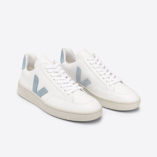 - V-12 Leather Sneakers - Extra White/Steel