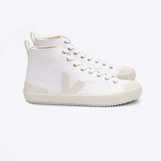- Nova Hi-Top Canvas Mesh Sneakers - White Pierre