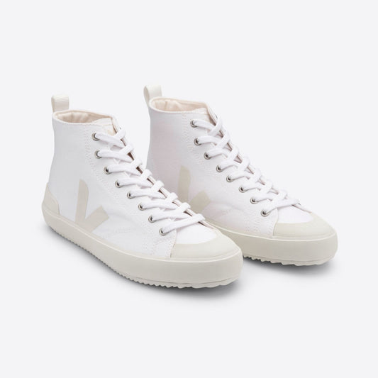 - Nova Hi-Top Canvas Mesh Sneakers - White Pierre