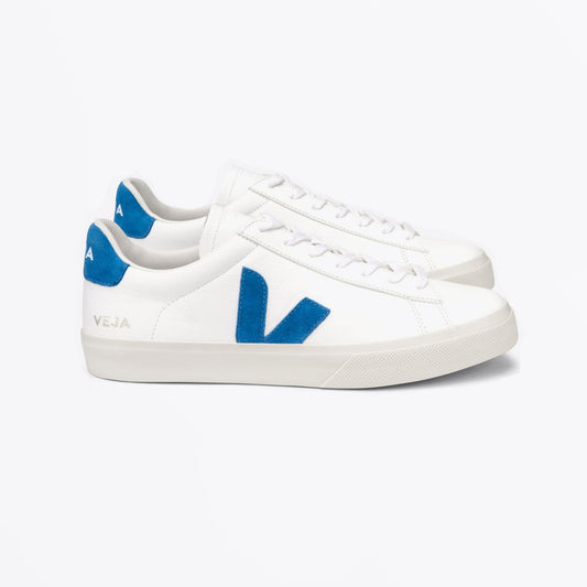 - Campo Chromefree Leather Sneakers - Extra White/Swedish Blue