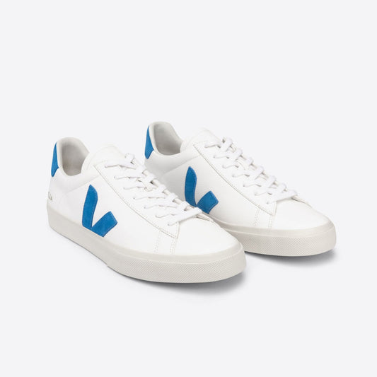 - Campo Chromefree Leather Sneakers - Extra White/Swedish Blue